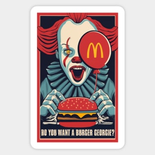 BURGER CLOWN Sticker